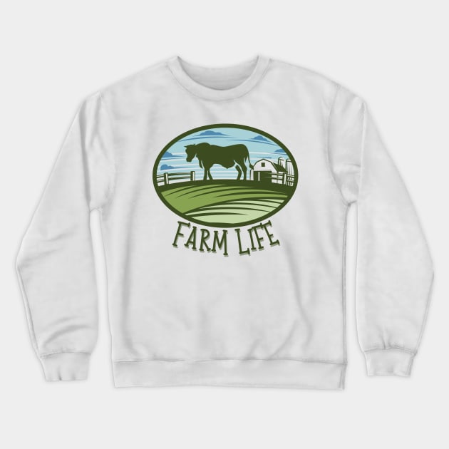 Farm Life Crewneck Sweatshirt by NewWorldIsHere